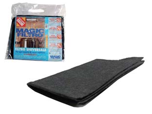 5pz filtro per cappe ai carboni attivi "magic" - cm.47x57 - nero cod:ferx.fer420396