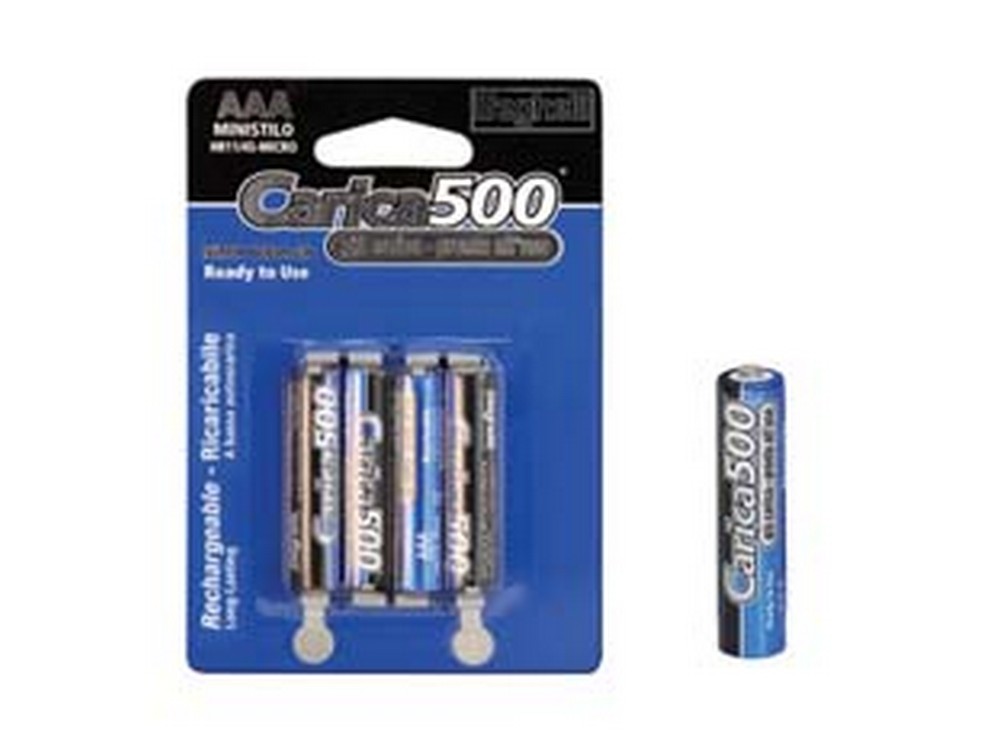 Image of 10pz pila ministilo &quot;aaa&quot; carica500 - 1,2v 800 mah blister da 4 pezzi cod:ferx.fer421652