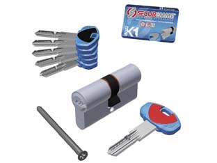 cilindro sagomato profilo europeo "evok1" 1+5 chiavi 0k11 serie 3100 - mm.30x50 (3101ccs30501x5) cod:ferx.fer429962