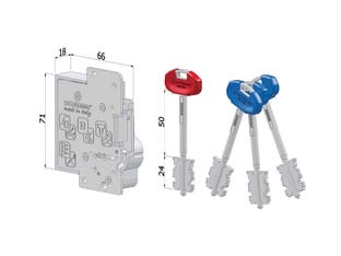 cuore di ricambio doppia mappa per porte blindate 25s - dx (25sxdzbxxxxxs56) cod:ferx.fer430463