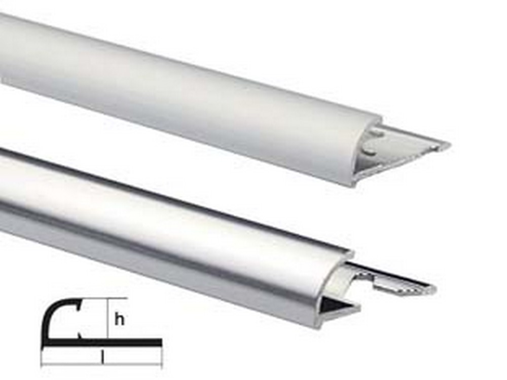 Image of 5pz profilo rondalu mt.2,5 alluminio - mm.10 h.x24 l. alluminio argento lucido cod:ferx.fer432702
