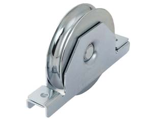 2pz ruota cancelli gola tonda 1 cuscinetto a sfera art.425 - ? mm.80x24 - binario ? mm.20 - portata kg.200 cod:ferx.fer444828