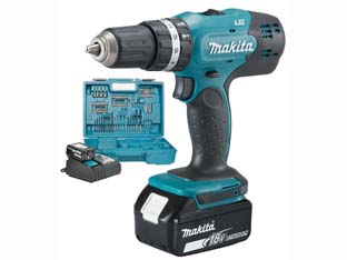 trapano avvitatore percuss. 2 vel. 2 batt. 18v 3ah (dhp453rfx4) cod:ferx.fer446211