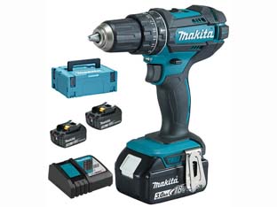 trapano avvitatore percuss. 2 vel. 3 batt. 18v 3ah (dhp482rf3j) cod:ferx.fer446228