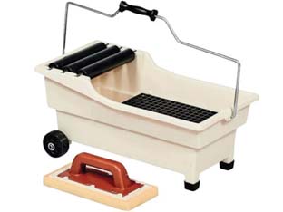 vaschetta lavaggio "pulirapid" lt.20 kit griglia 3 rulli e 1 frattone - cm.56x30x30h. - portata lt.20 cod:ferx.fer449274