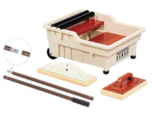 vaschetta lavaggio "rambo" lt.40 kit griglia 2 rulli e 2 frattoni - cm.60x50x30h. - portata lt.40 cod:ferx.fer449281