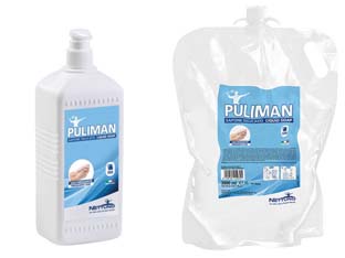 6pz sapone liquido lavamani "puliman" ricarica per dispenser - ml.3000 ricarica in sacchetto t-bag cod:ferx.fer454636