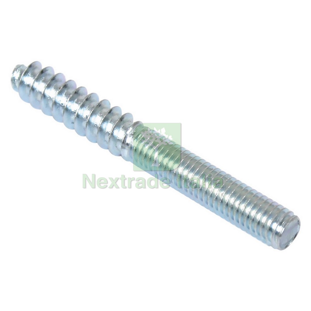 200PZ VITE DI GIUNZIONE DOPPIA FILETTATURA PER MOBILI M6 X 60 MM: - Foto 2 di 3