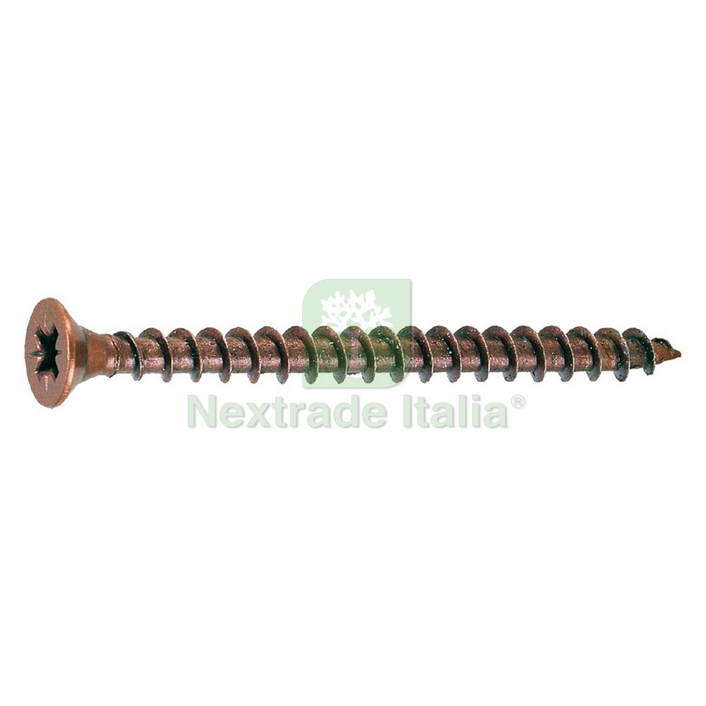200PZ VITE PER LEGNO T.S.P. BRONZATA TSP MM 4,5 X 80: - Foto 2 di 3