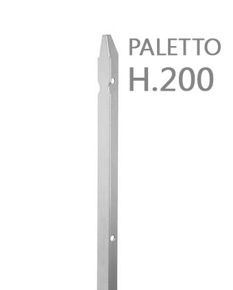 10pz paletto a t altezza 200 cm sezione mm 30x30x3 zincato palo colore zinco da giardino recinzione in ferro cod:ferx.mi.67