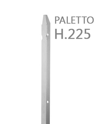 10pz paletto a t altezza 225 cm sezione mm 30x30x3 zincato palo colore zinco da giardino recinzione in ferro cod:ferx.mi.69