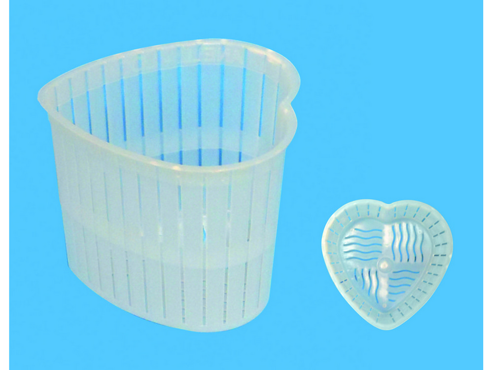 500pz forma per formaggio e ricotta cuore ï cm. 6x6,5x5 h capacitó gr. 80 cod:ferx.vit33883