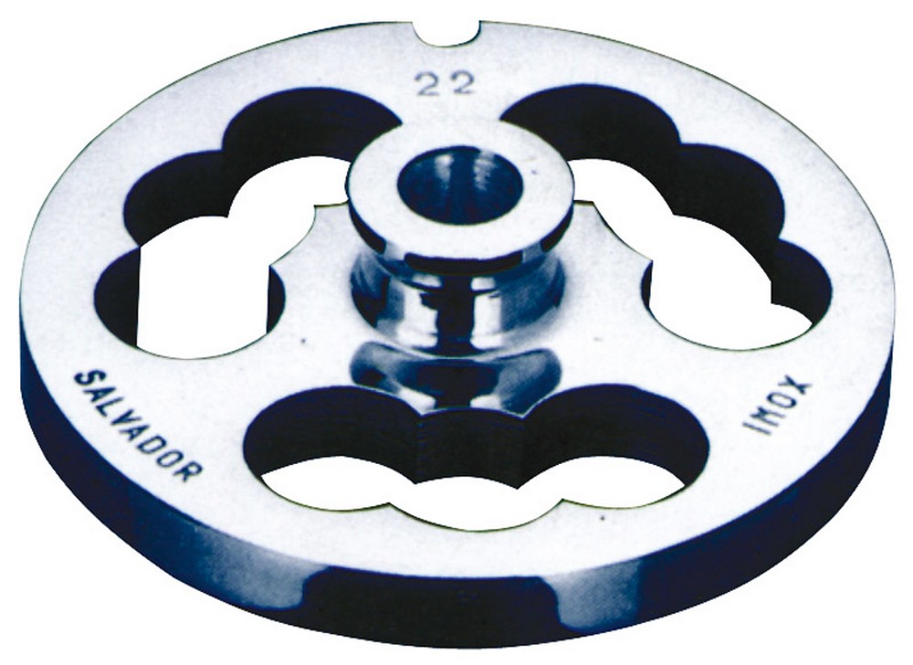 Image of trafila per tritacarne 3 fori inox per tritacarni porkert e reber n¦ 22 cod:ferx.vit20829