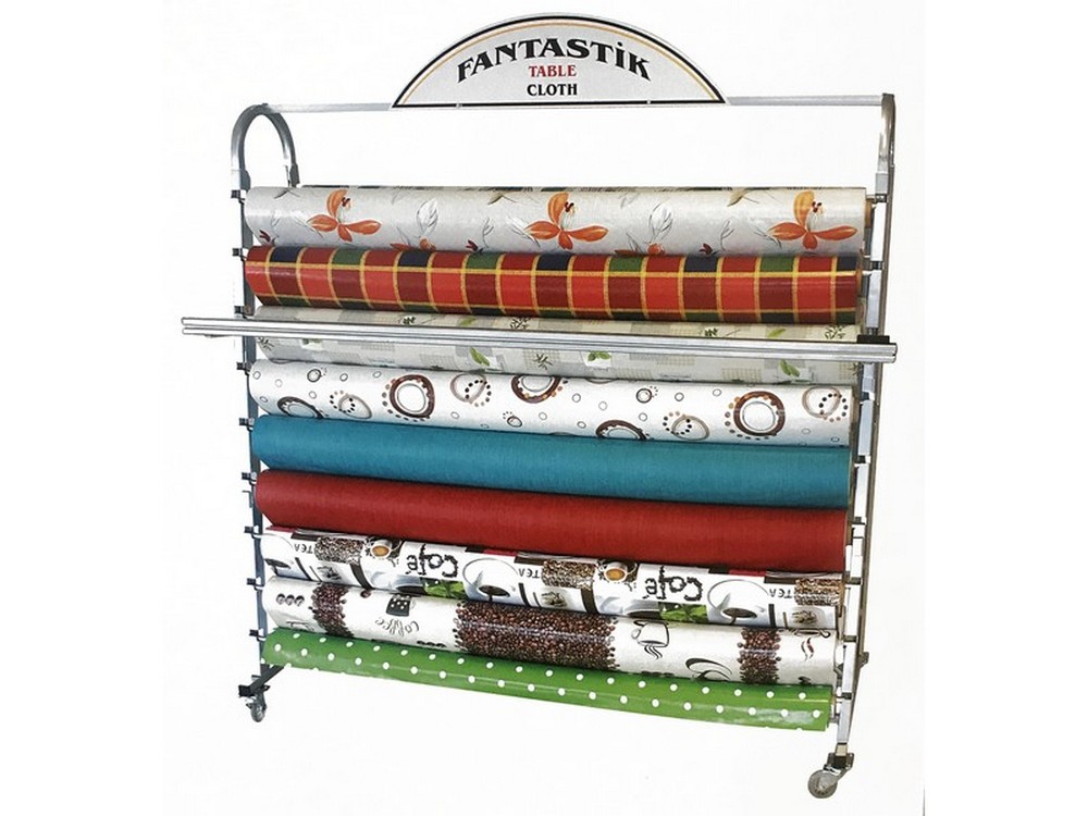 1 pz espositore per tovagliato fantastik capacitó 18 rotoli cm. 155x52x175 h cod:ferx.vit43104