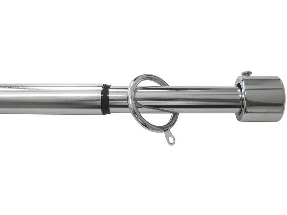 bastone per tende new york estensibile cm. 120¸215 col. acciaio cod:ferx.vit27846