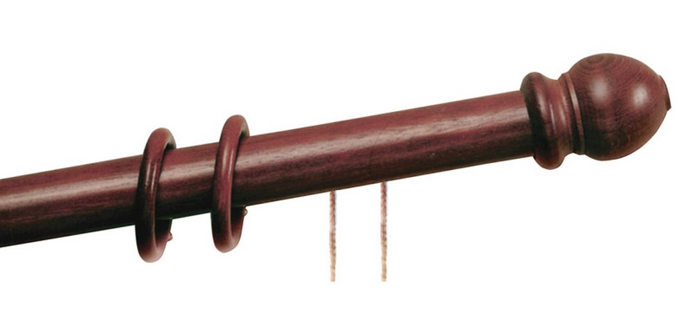 scorritenda a corda in legno ï mm. 35 col. noce cm. 200 cod:ferx.vit10536