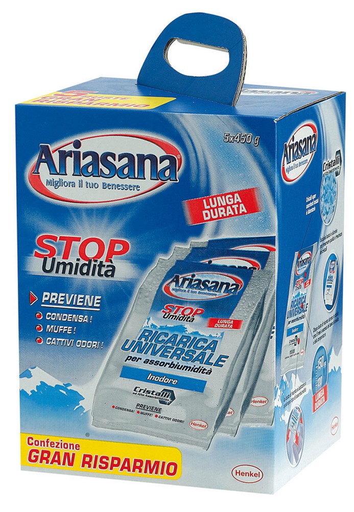 cf ricarica per assorbiumidit+ ariasana pz. 5 x 450 gr. cod:ferx.vit22127