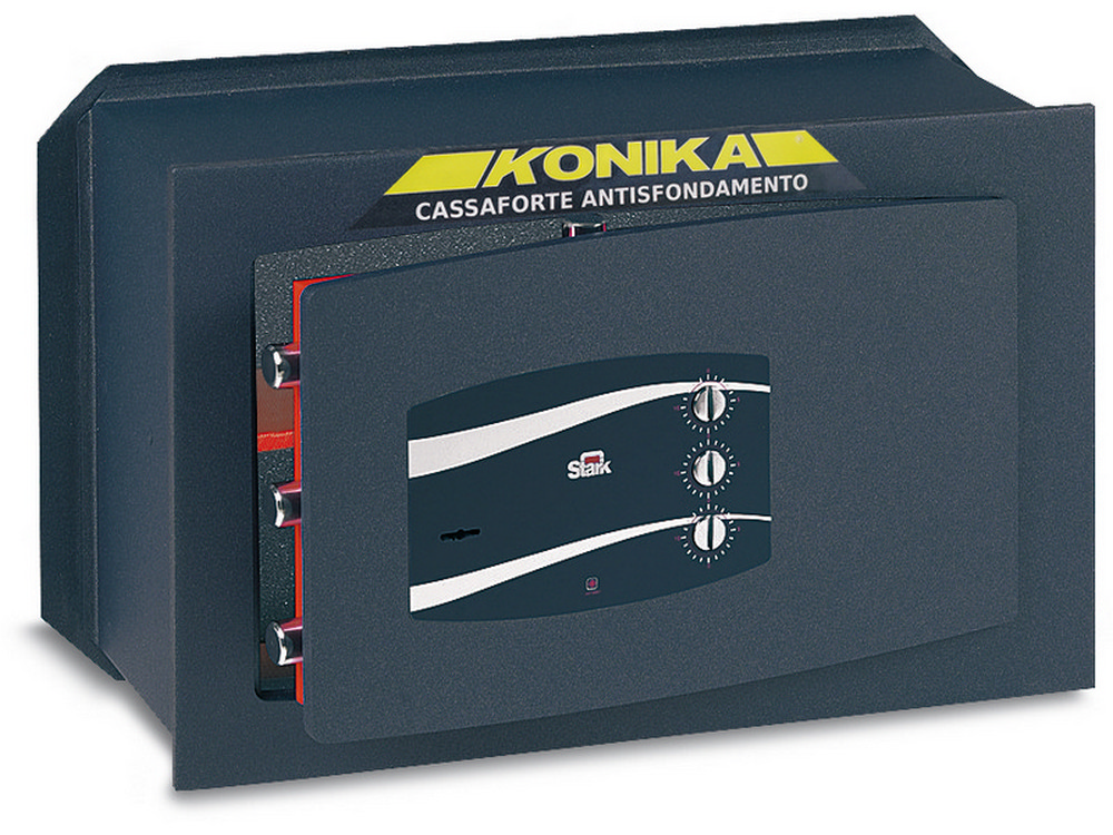 cassaforte da muro chiusura con chiave+combinatore mm. 400x195x250 h cod:ferx.vit17886