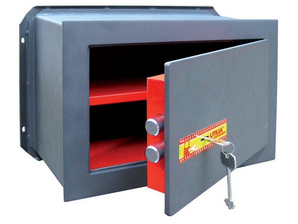 cassaforte da muro chiusura con chiave mm. 360x200x230 h cod:ferx.vit28482