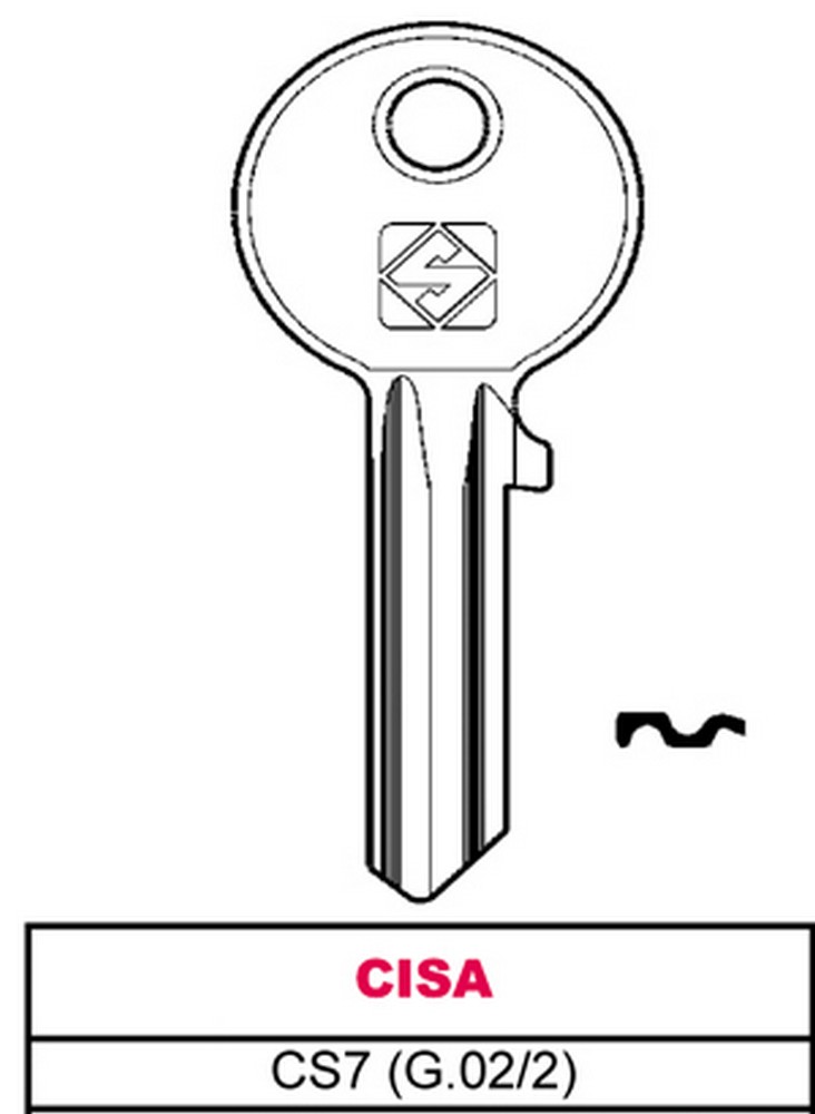 Image of 100pz chiave asc cs7 (g.vac 2) cisa cod:ferx.vit4896