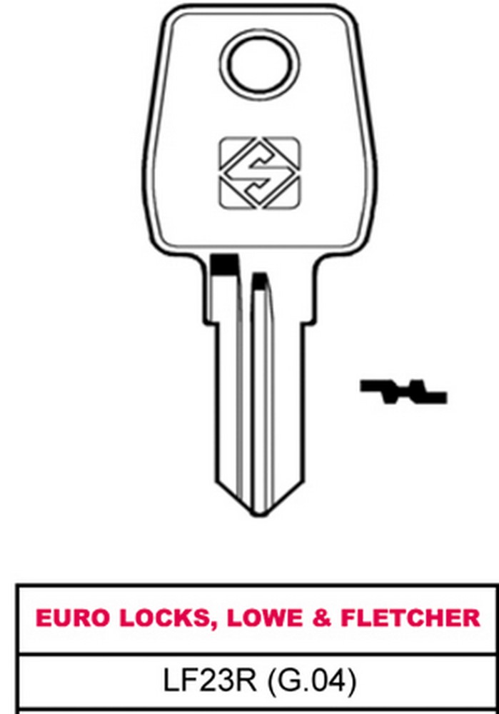 Image of 20pz chiave asc lf23r (g.vae 0) euro locks, lowe &amp; fletcher cod:ferx.vit30346