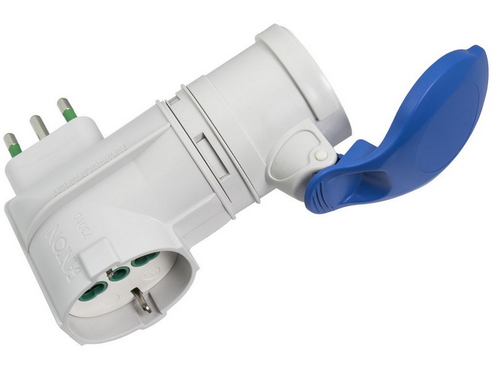 4pz adattatore industriale cee spina 16a/ 1 presa schuko+1 presa cee 16a cod:ferx.vit44814