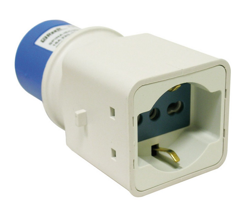 10pz adattatore industriale cee spina industriale/schuko 2p+t cod:ferx.vit26437