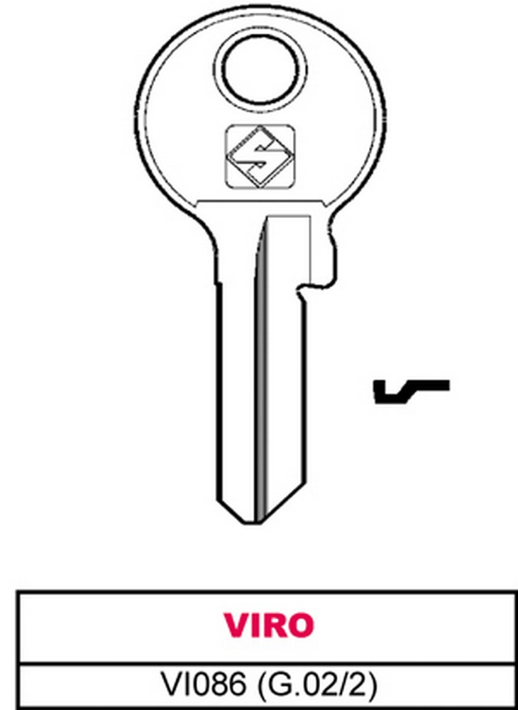 Image of 100pz chiave asc vi086 (g.vac 2) viro cod:ferx.vit4927