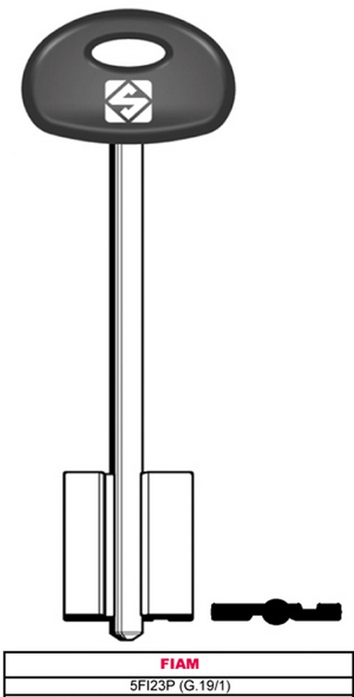 Image of 5pz chiave a doppia mappa 5fi23p (g.vat 1) fiam cod:ferx.vit28566
