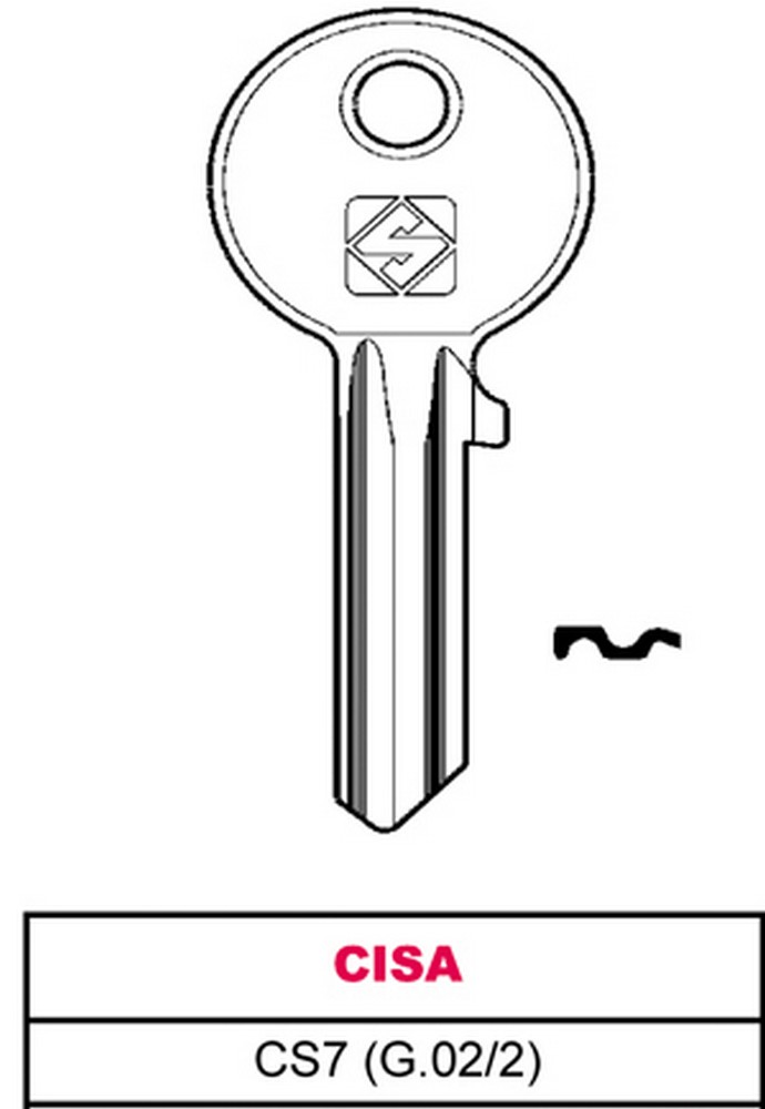 Image of 50pz chiave ottone cs7 (g.vac 2) cisa cod:ferx.vit11670