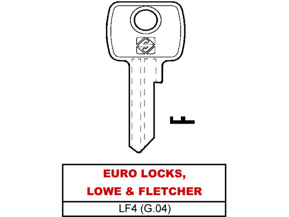 20pz chiave ottone lf4 (g.vae 0) euro locks, lowe &amp; fletcher cod:ferx.vit28579