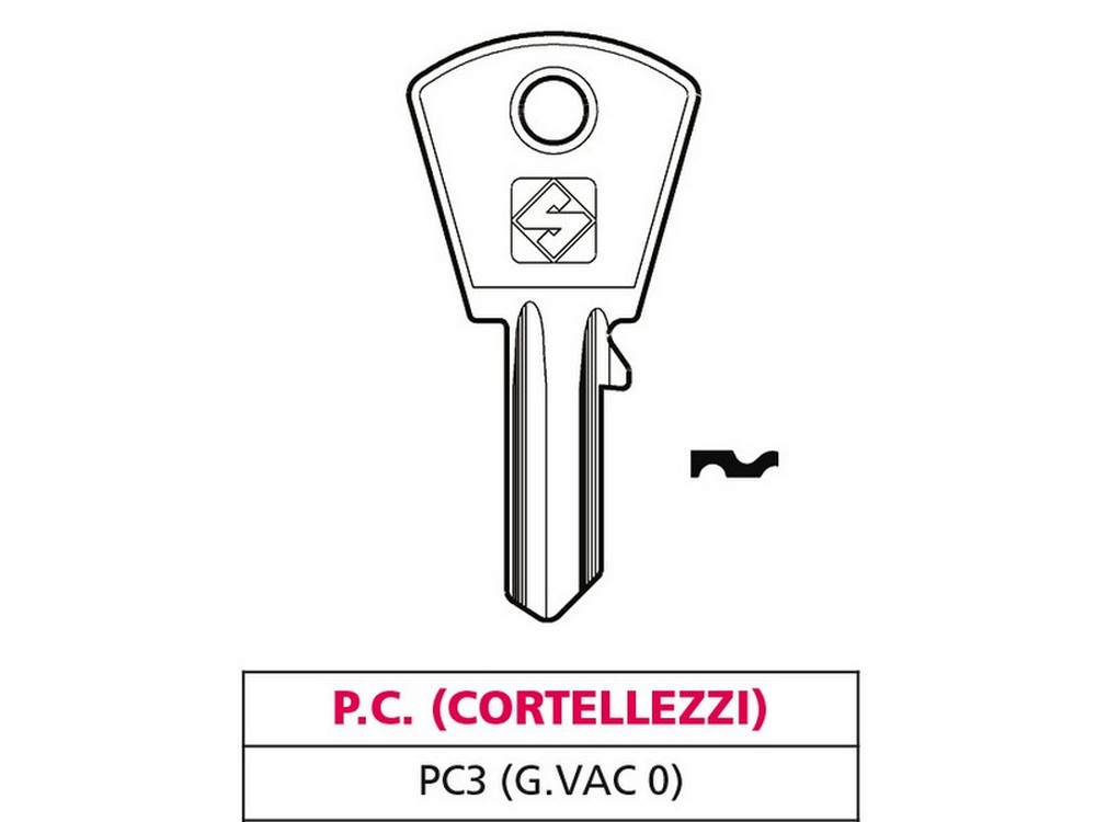 20pz chiave ottone pc3 (g. vac 0) p.c. (cortellezzi) cod:ferx.vit47622