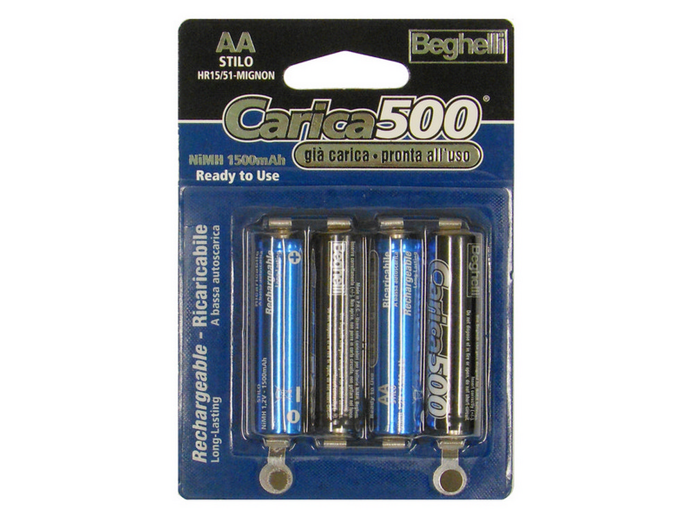 Image of cf pila ricaricabile carica 500 4 pz. stilo 1,2v-1400 mah cod:ferx.vit31401