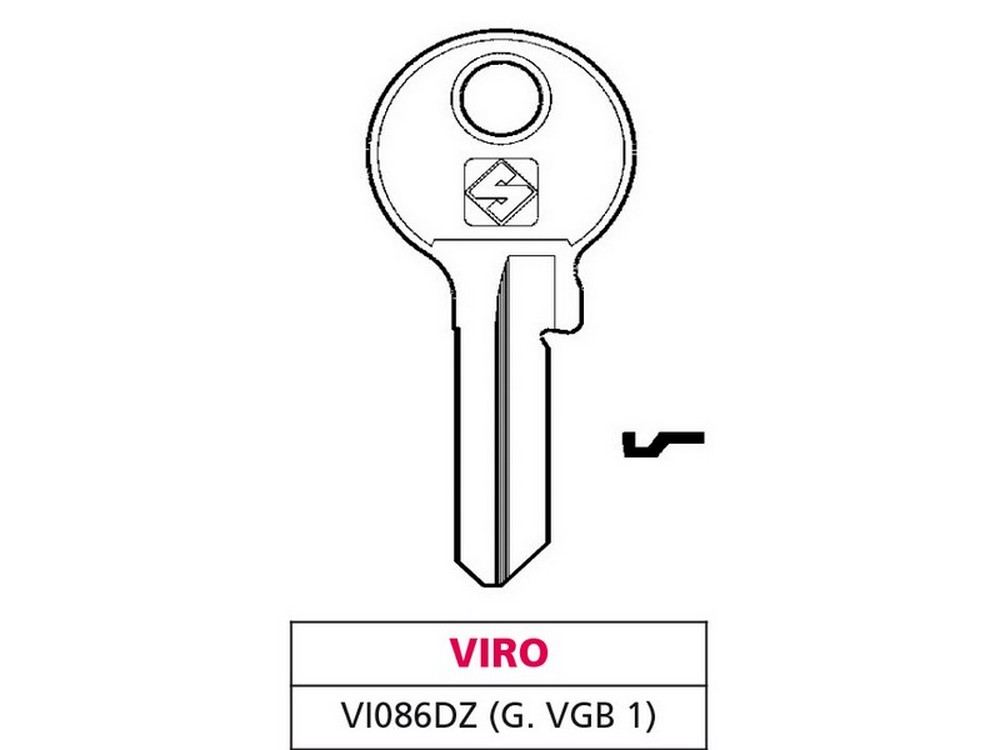 Image of 100pz chiave silky ottone vi086dz (g.vgb 1) viro cod:ferx.vit47414