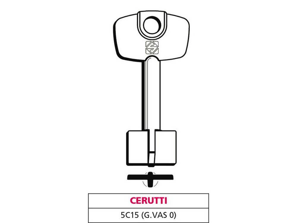 Image of 5pz chiave a doppia mappa 5c15 (g. vas 0) cerutti cod:ferx.vit47665