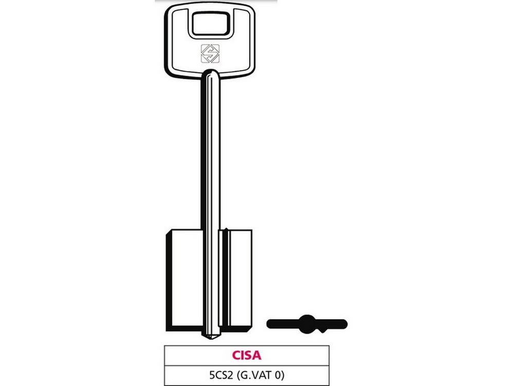 Image of 5pz chiave a doppia mappa 5cs2 (g. vat 0) cisa cod:ferx.vit47658