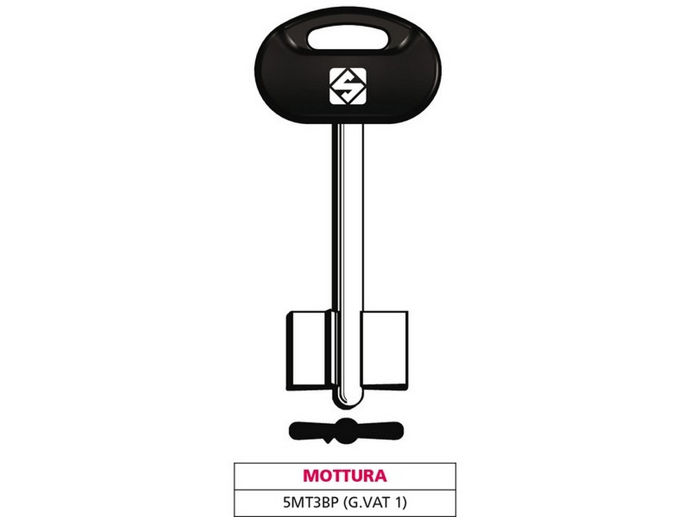Image of 5pz chiave a doppia mappa 5mt3bp (g. vat 1) mottura cod:ferx.vit47660