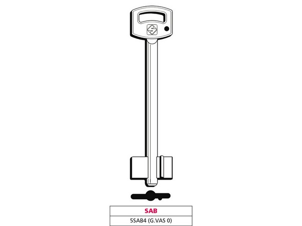 Image of 5pz chiave a doppia mappa 5sab4 (g. vas 0) sab cod:ferx.vit47655