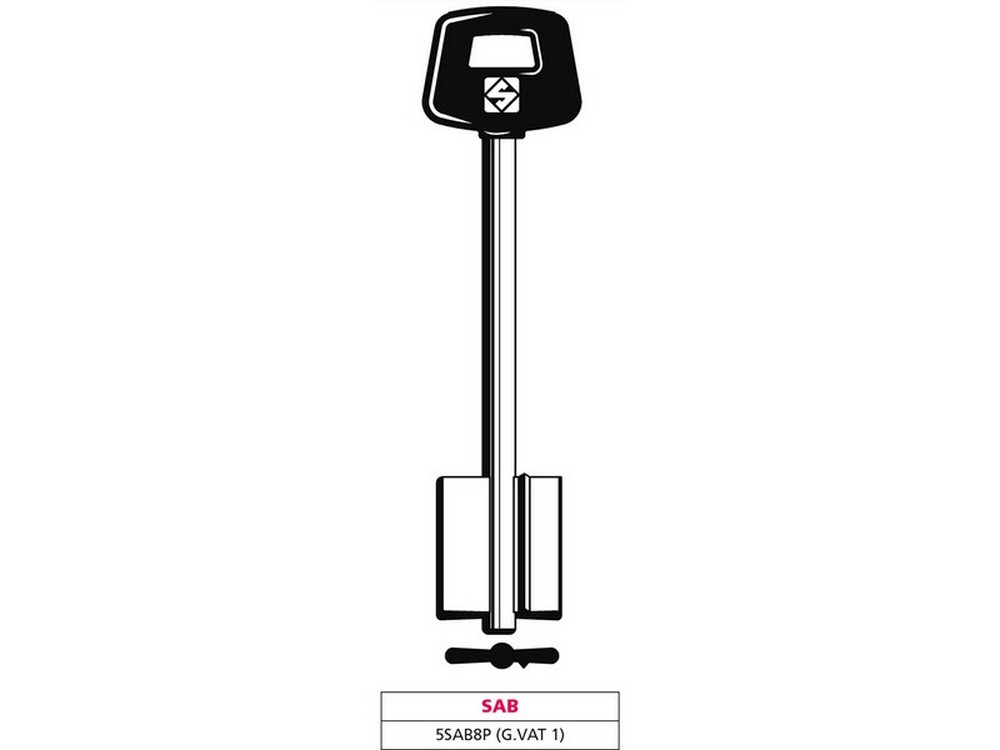 Image of 5pz chiave a doppia mappa 5sab8p (g. vat 1) sab cod:ferx.vit47652