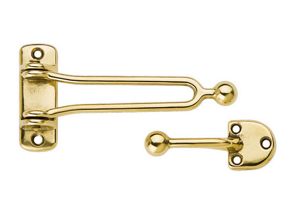 12pz gancio di sicurezza per porte ottone lucido cod:ferx.vit8893