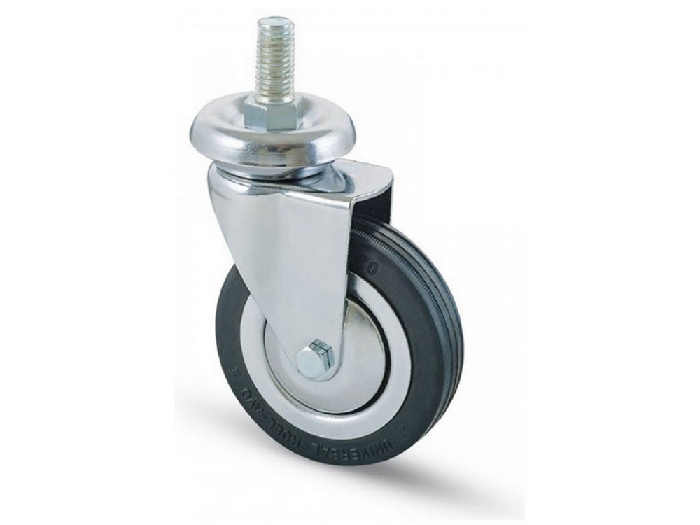 4pz ruota girevole per mobili art.155b mm. 80-perno m10x30 cod:ferx.vit3219