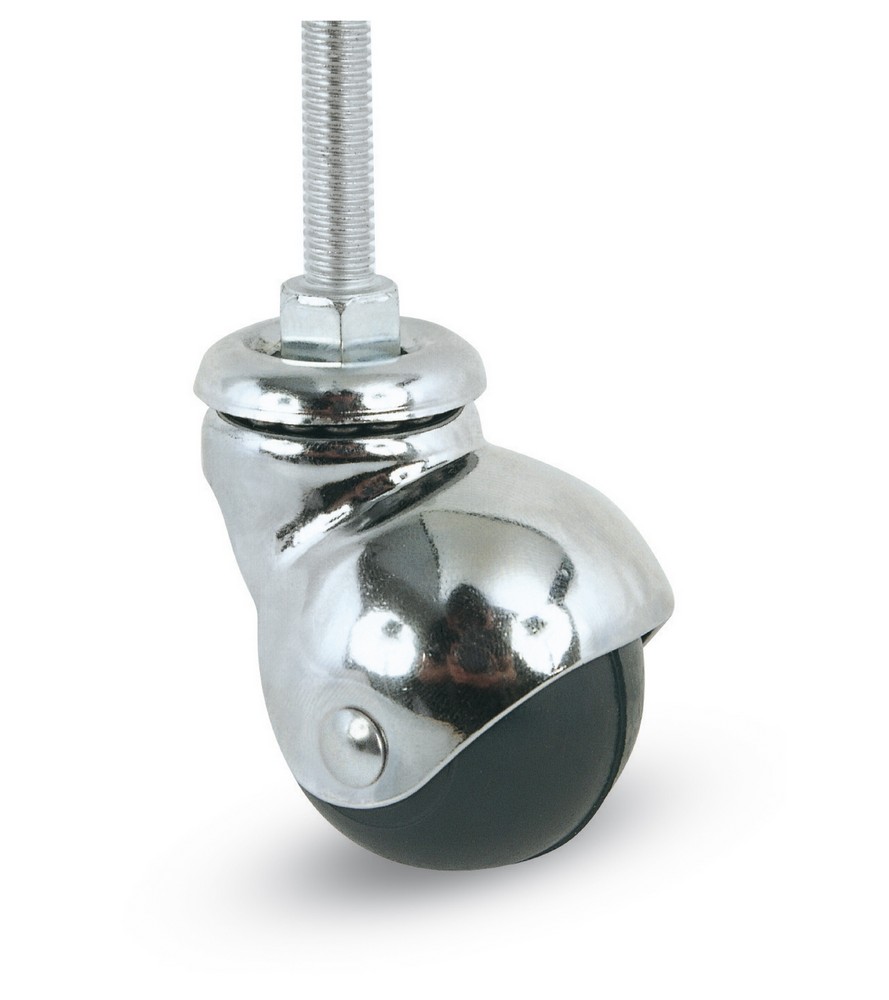 12pz ruota girevole per mobili cuffia cromata art.165b mm.50-perno m8x15 cod:ferx.vit44681