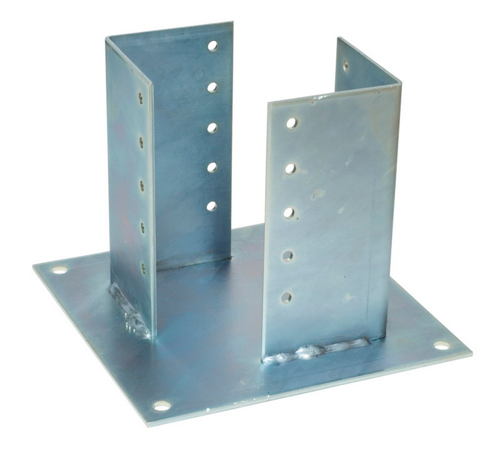 8pz supporto per travi in legno mm.100x100 piano mm. 180x180 cod:ferx.vit21571