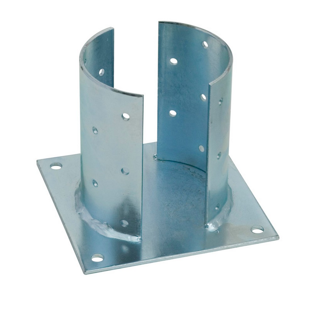 4pz supporto per travi in legno tonde ï mm. 80 piano mm. 150x150 cod:ferx.vit29087