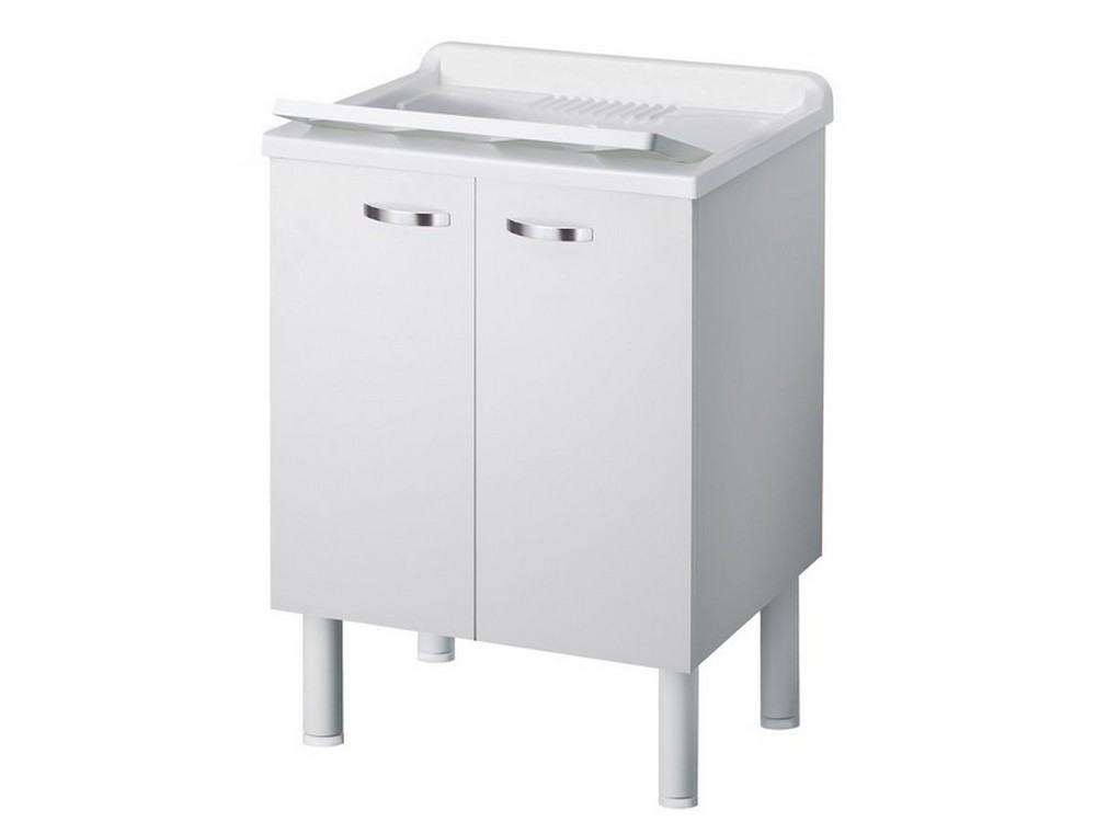 lavatoio in legno bianco montato cm. 60x50x85 h cod:ferx.vit48824