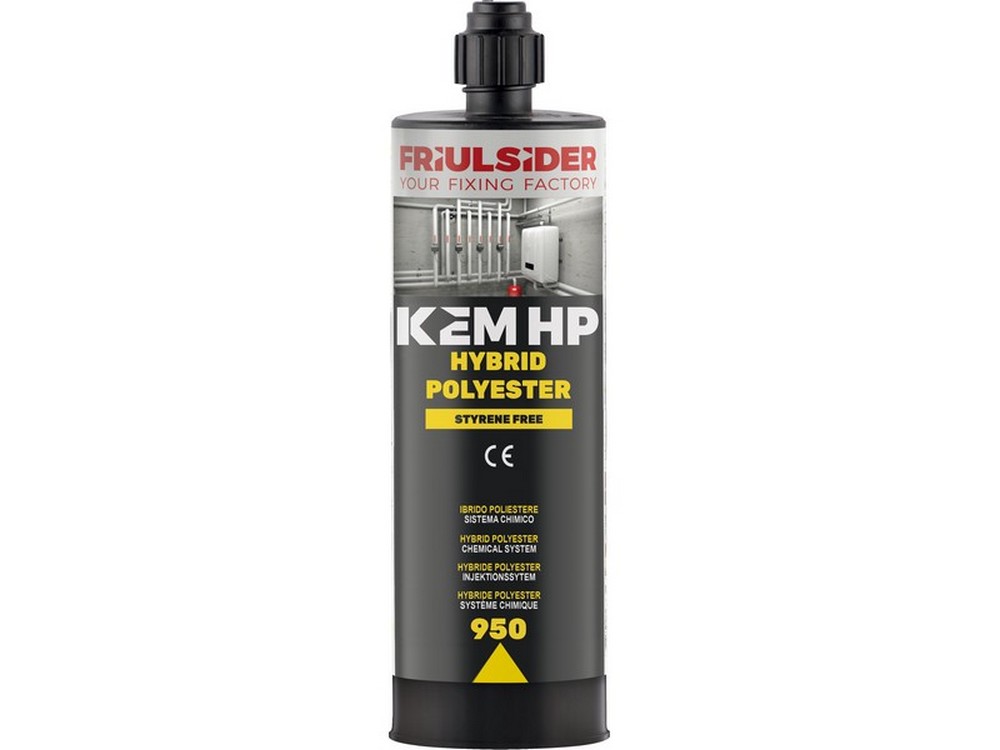 12pz ancorante chimico kem hp - hybrid polyester ml. 400 cod:ferx.vit53437