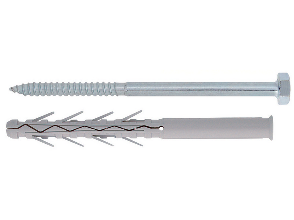 cf tassello tup4 con vite testa esagonale 50 pz. mm. 8x120 cod:ferx.vit40277