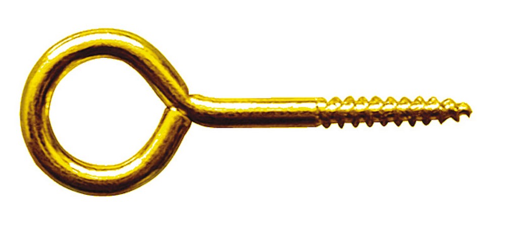 200pz utilia occhiolo a vite in ottone lucido mm. 14x30 cod:ferx.vit17365