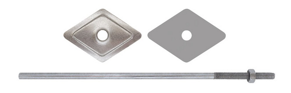 100pz barretta zincata galvanicamente con dado ï m6 mm. 250 cod:ferx.vit3022