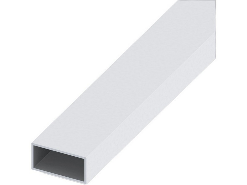 5pz profilo tubo rettangolare alluminio argento satinato mm. 30x15x1 mt. 2 cod:ferx.vit53685